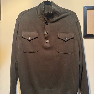 Haggar Men's Turtleneck Sweater in Olive